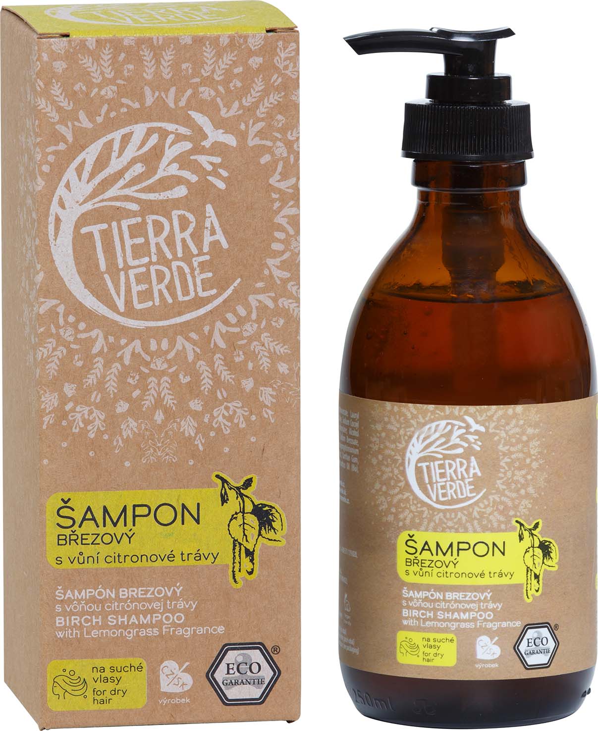 Březový šampon na suché vlasy Tierra Verde 230 ml