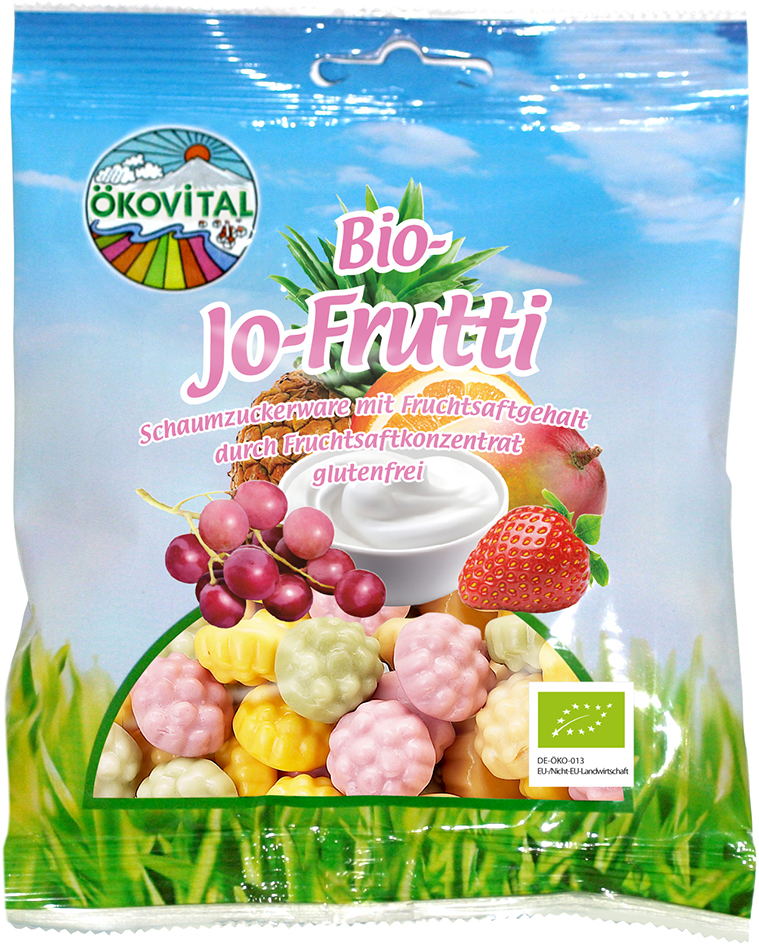 Bio pěnové cukrovinky JO-FRUTTI ÖKOVITAL 80 g